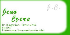 jeno czere business card